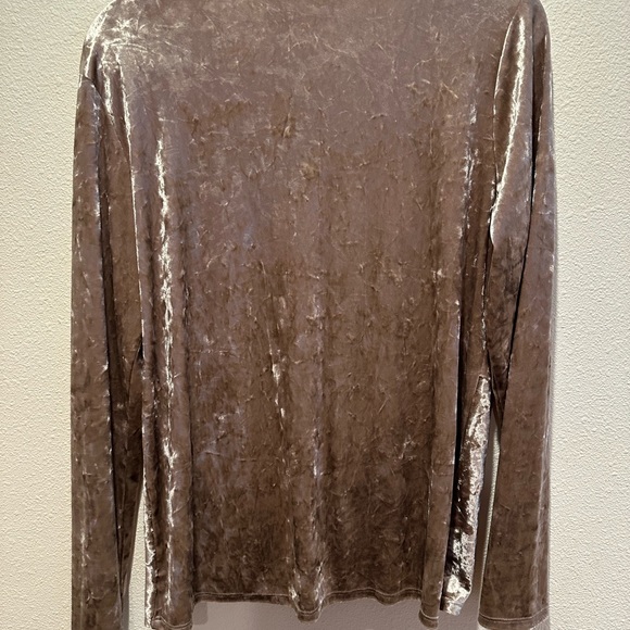 Champagne Velvet Evening Blouse, NWOT, Medium - Picture 3 of 3